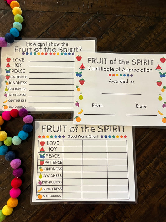 Fruit of the Spirit Good Works Chart