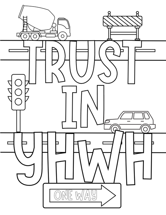 Trust in YHWH coloring sheets