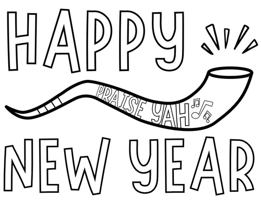 Happy New Year Coloring Sheet