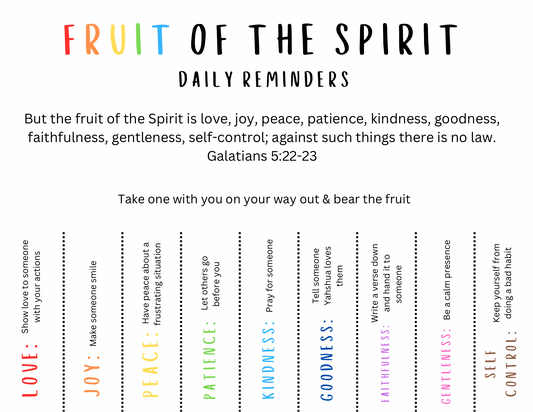 Fruit of the Spirit Daily Reminders